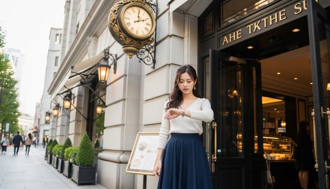 営業時間と最終入店の時間を確認